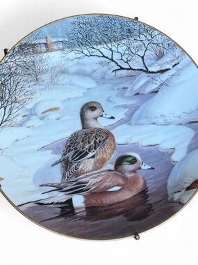 Vintage Knowles 1988 Decorative Winter Duck Plate “The American Wigeon”